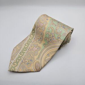 Gianfranco Ferre Pastel Paisley Silk Tie Quiet Luxury Work Wedding 56.75x3.75"